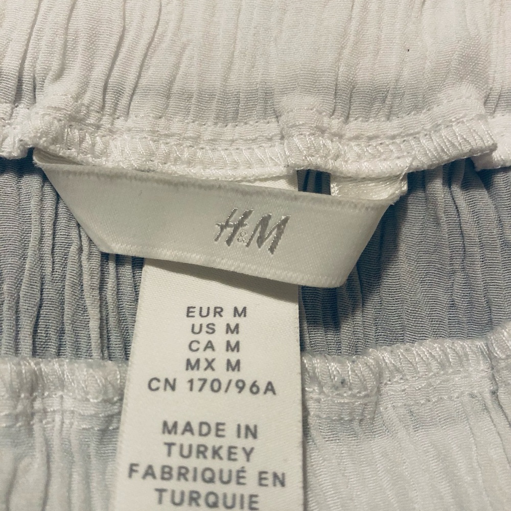 H&M Ruched Crop Top in White size M - Picture 6 of 9